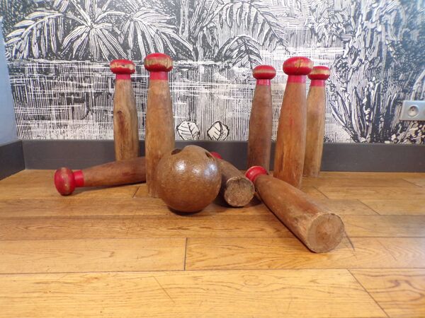 Jeu de bowling 1900 en bois