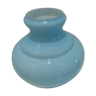 Old Vintage Opaline Blue Pendant Lamp