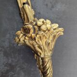 Brass floral coat hook
