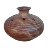 Vase pique flower in sandstone signed Vallauris vintage