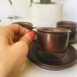 3 cups Arabia Ruska coffee set by Ulla Procope