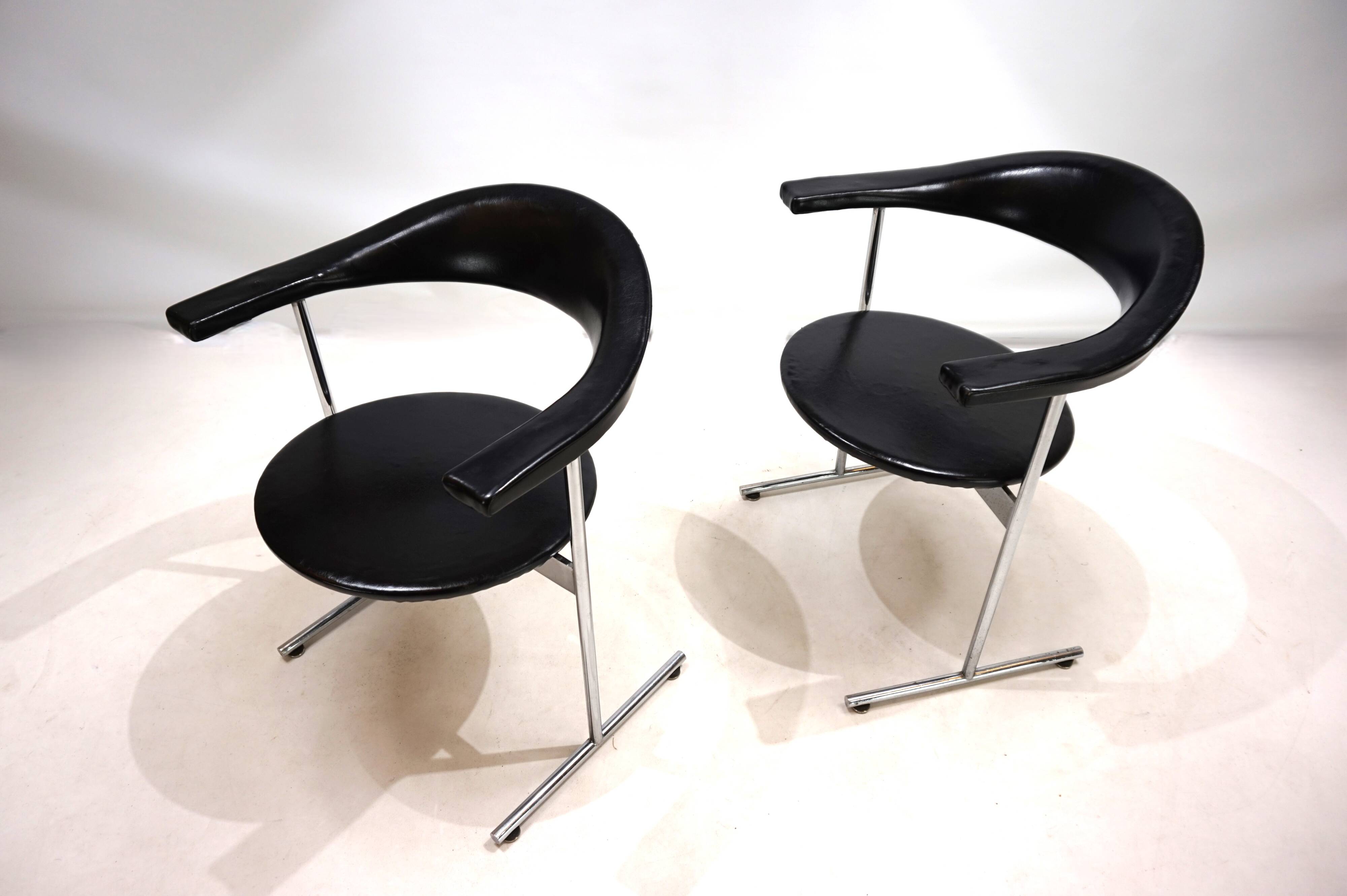 Set of 2 Kaufeld Airport 037 chairs by Geoffrey Harcourt, 1960