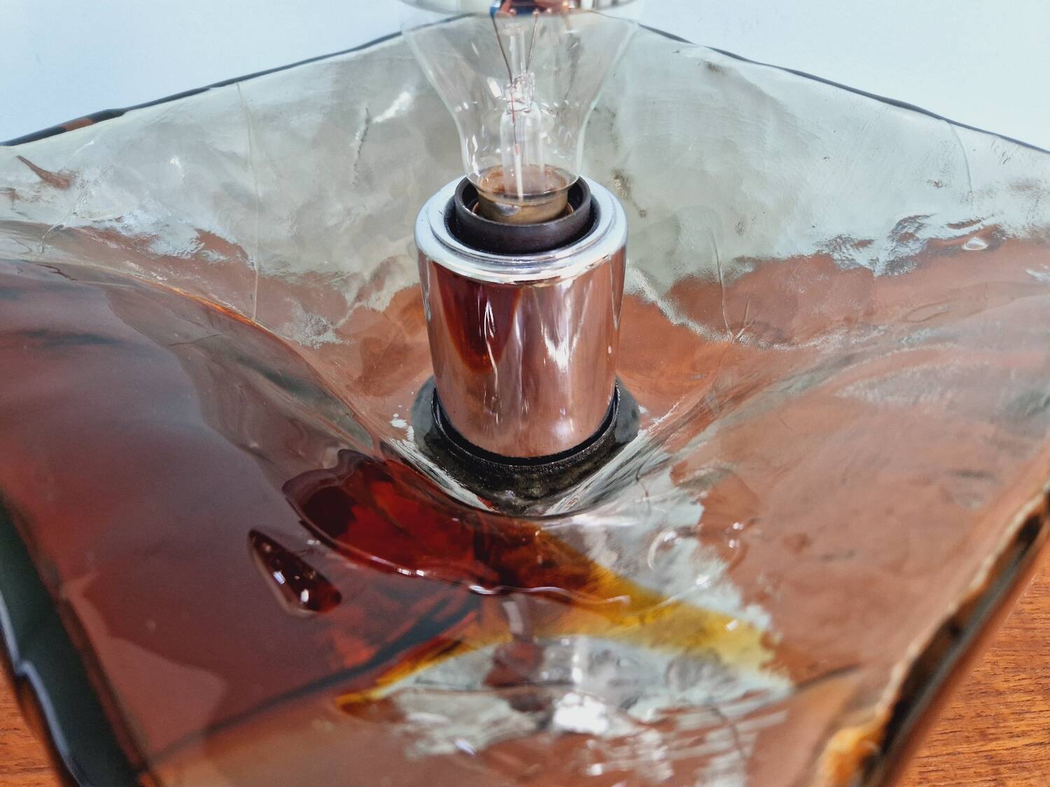 Mazzega Murano glass ceiling light, Italian design, 1960s