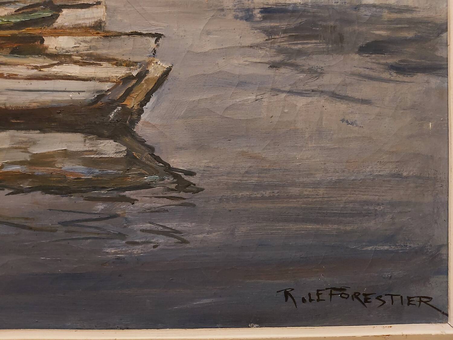Tableau breton"port de concarneau " r.leforestier