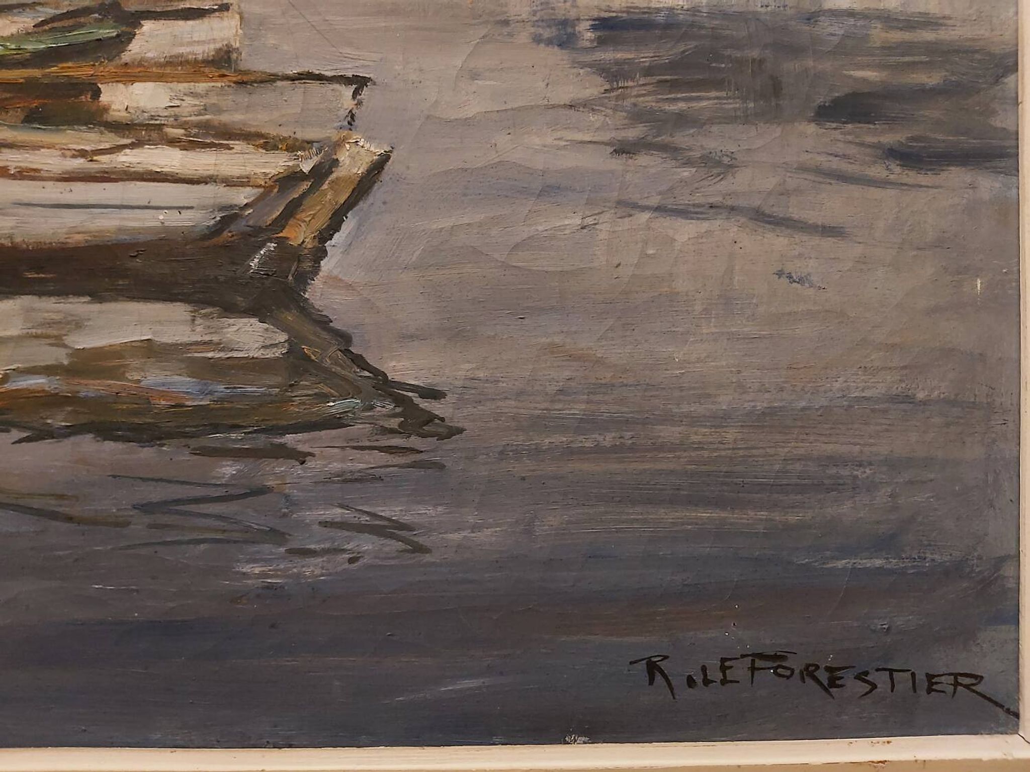 Tableau breton"port de concarneau " r.leforestier