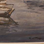Tableau breton"port de concarneau " r.leforestier