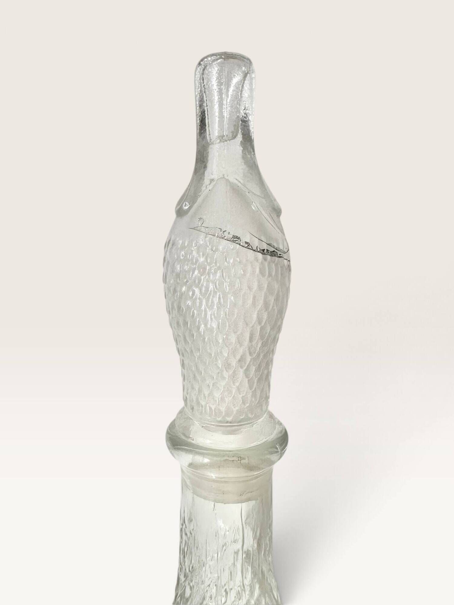 Moulded glass duck carafe