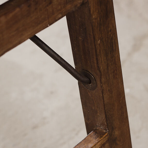 Console vintage industrielle pliable en bois