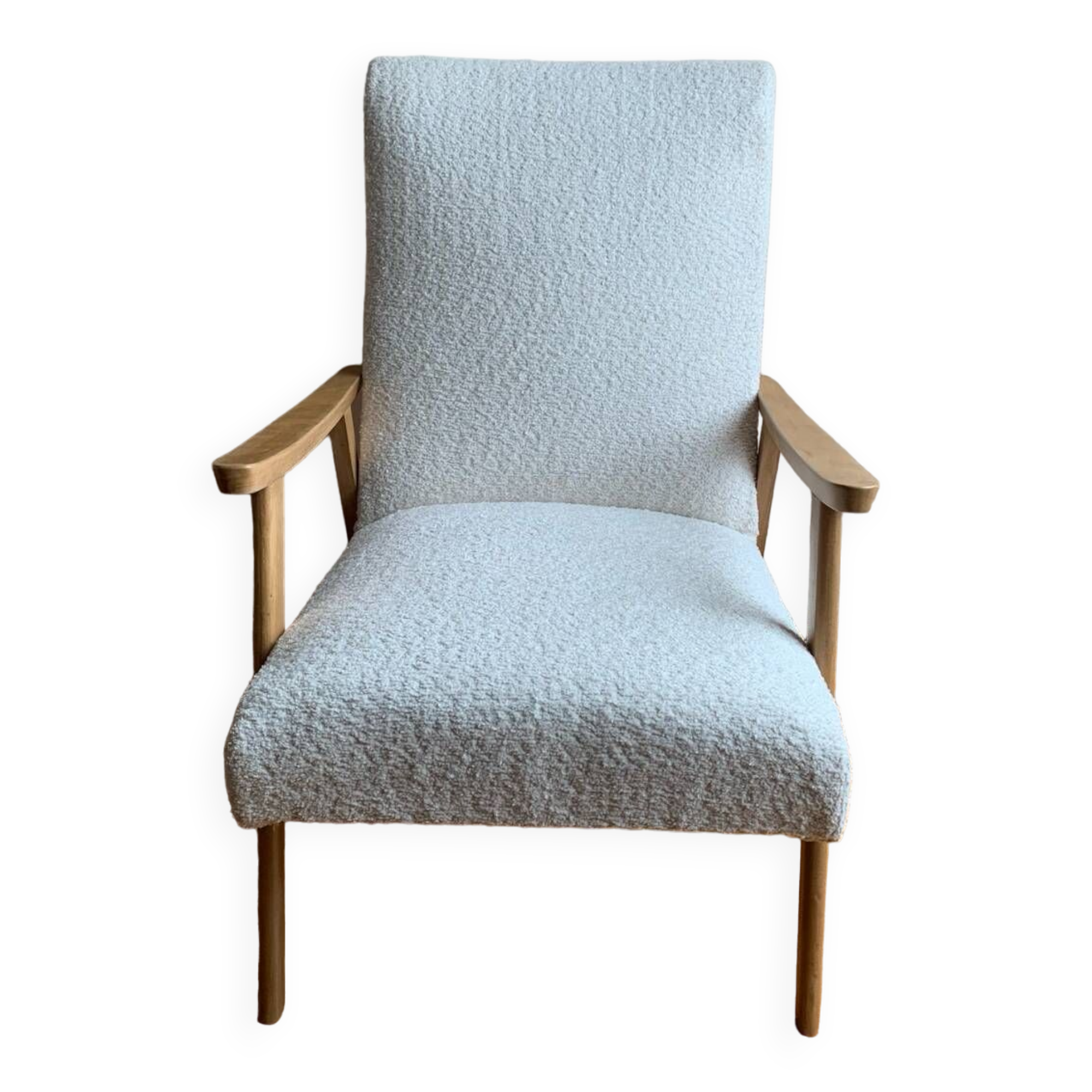 Vintage 70s boucle armchair