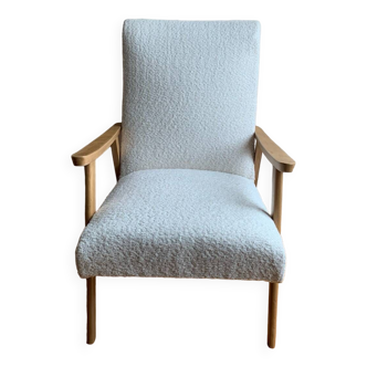 Fauteuil bouclette vintage 70’s