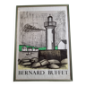 Framed lithographic poster "Le Phare De Guilvinec" after Bernard Buffet, Mourlot Paris