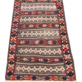 Hand made oriental wool carpet traditional tribal carpet- 75 x 133 cm