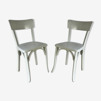 Paire de chaises bistrot Baumann vintage 50