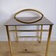 Side table gilded metal and glass