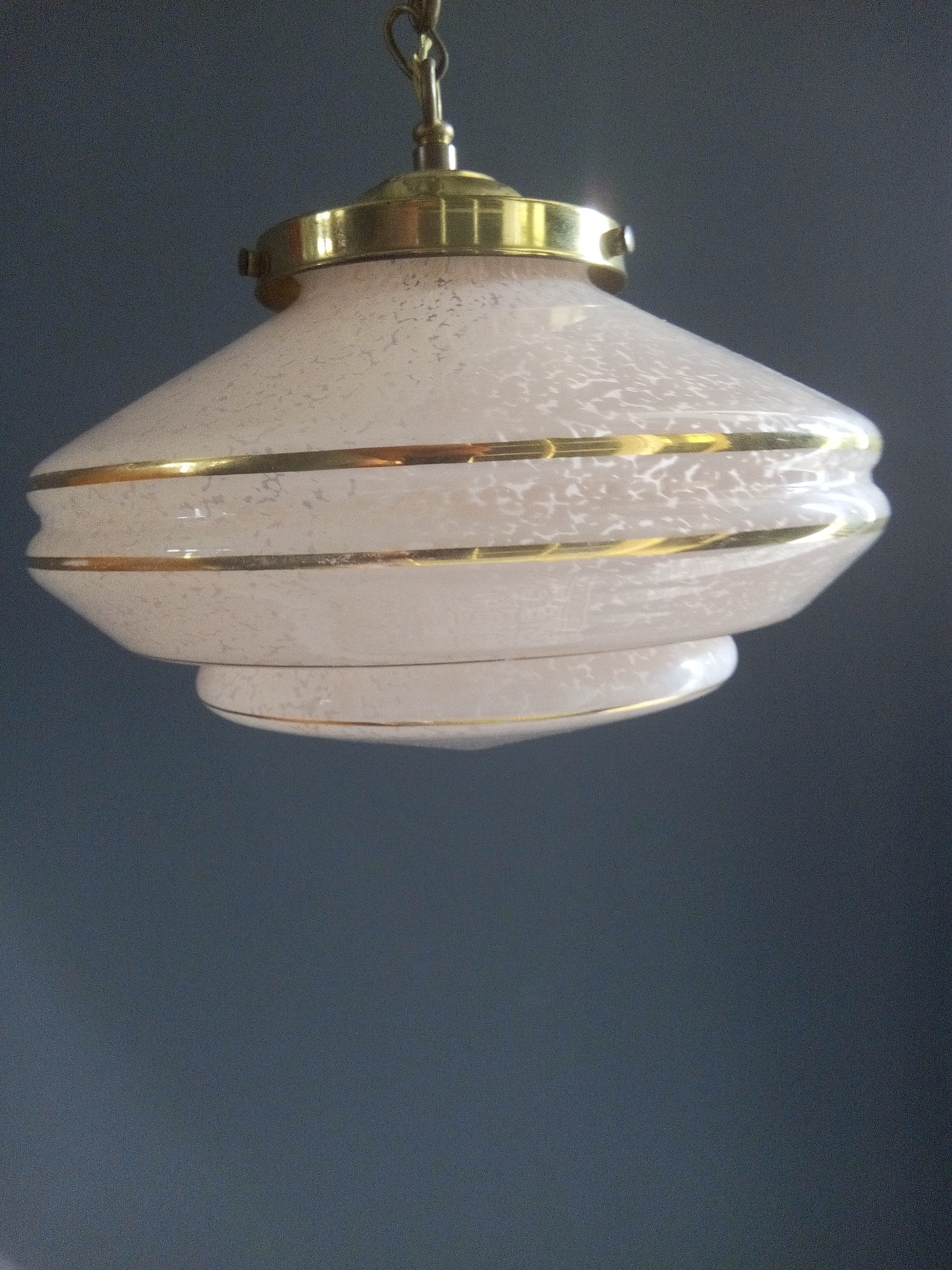 Suspension in Clichy glass and gilded metal