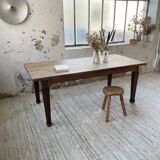 Solid oak farmhouse table 185cm