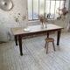 Solid oak farmhouse table 185cm