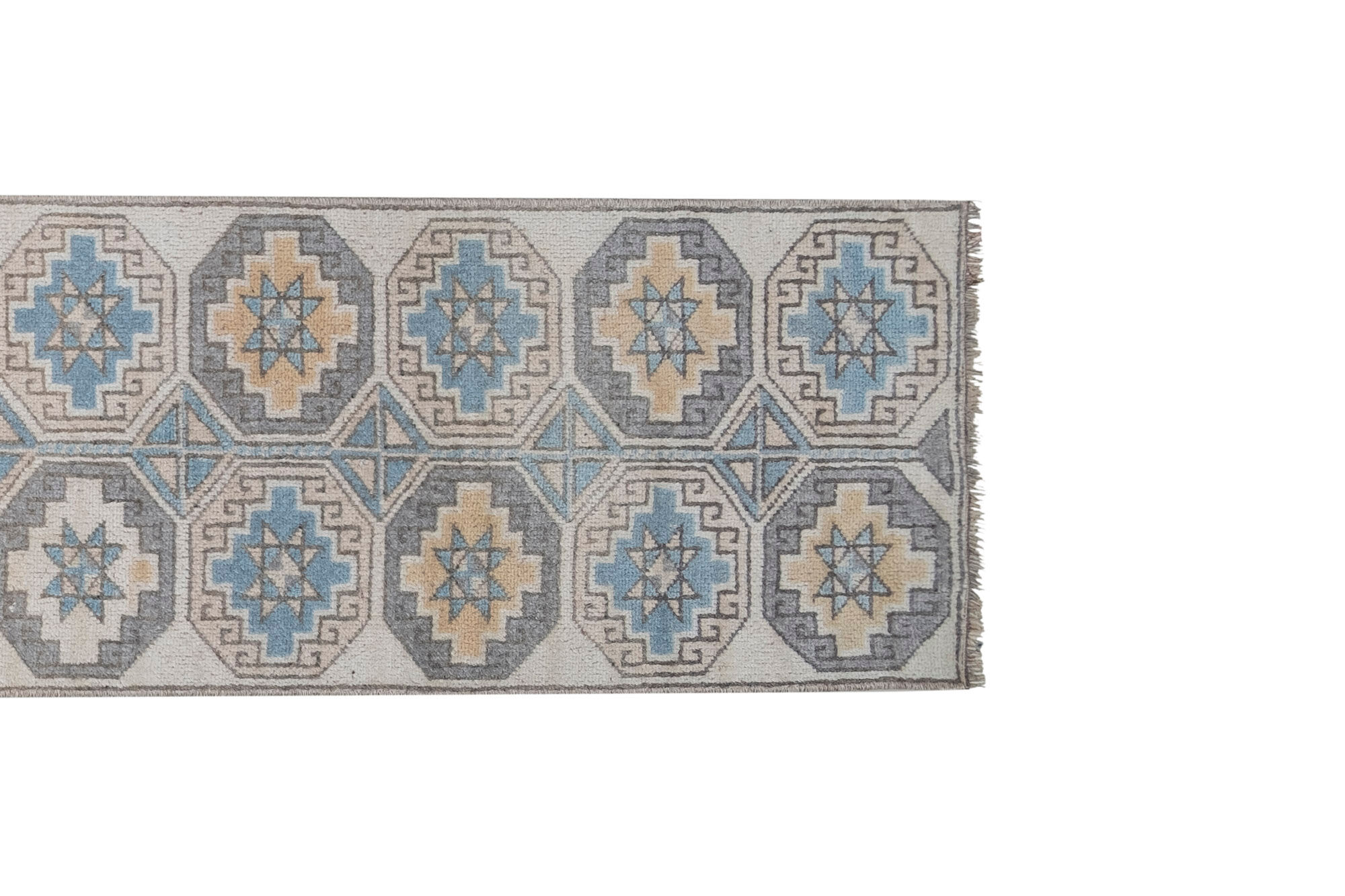 Distressed turkish oushak rug runner 49 x 255 cm