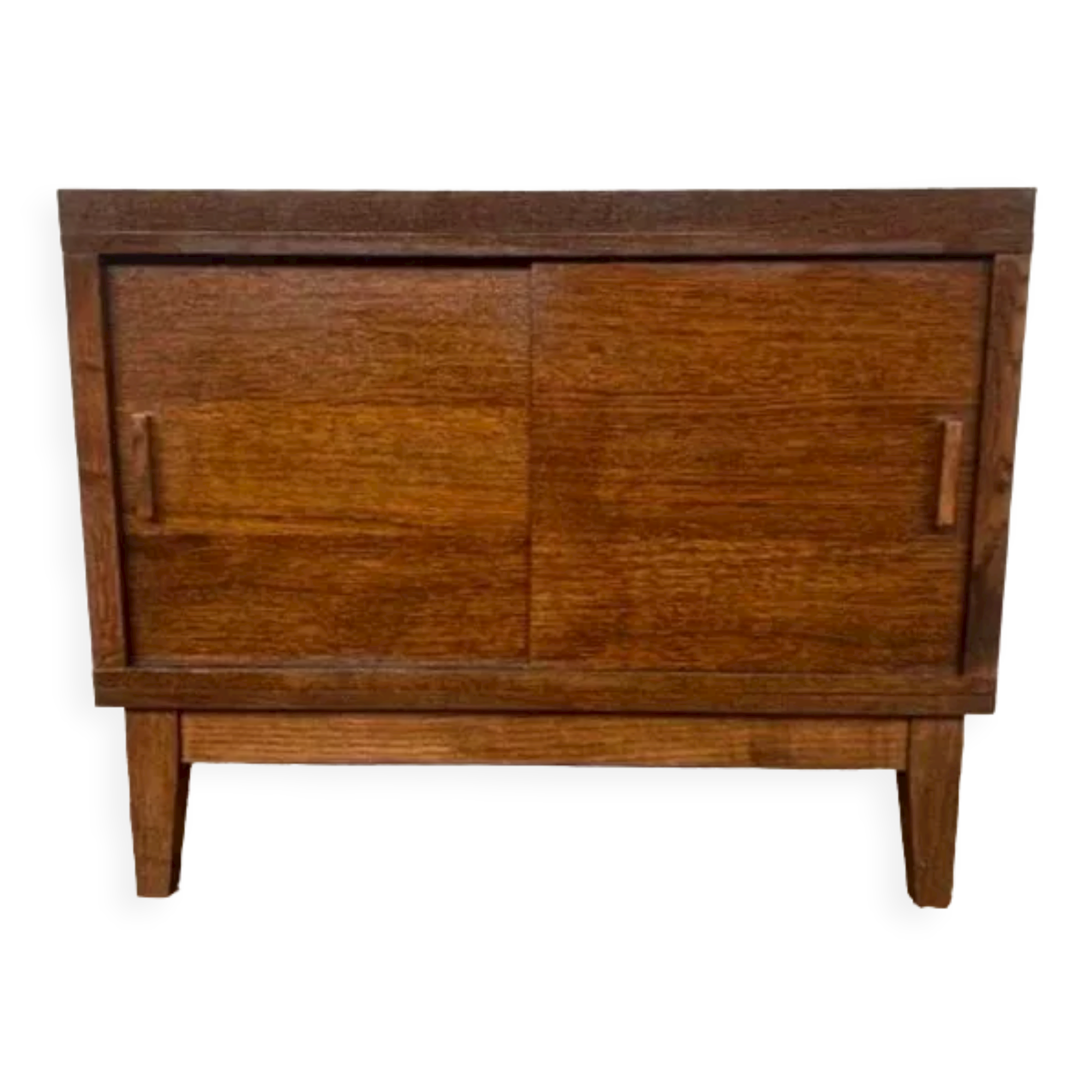 LOW FURNITURE RUSTIC SIDEBOARD MODERNIST ENFILADE HAS 2 DOORS IN CHENE - WIDTH 90 CM
