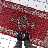 Tapis Seraband indien vintage en laine fait main – 74 x 143 cm - 1C1036