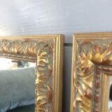 Triptych of ancient gilded mirrors
