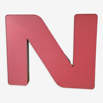 Letter N or Z metal sign