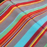 Pair of Roland Vlaemynck bayadere canvas loafers