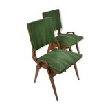 Pair of beech chairs from Maurice Pré