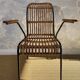 Ensemble de 4 chaises vintage en rotin et bambou, par Schumacher, Belgique 1950s