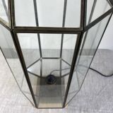 Lampe en laiton et verre