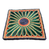 Raffia trivet:multicolor