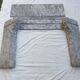Fireplace modillon Napoleon III in gray marble of the nineteenth