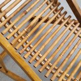 Children's lounge chair in bamboo & beech vintage 1950