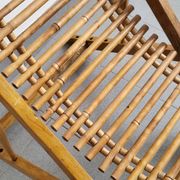 Chaise longue enfant en bambou & hêtre vintage 1950