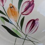 Lot of six plates decorated Tulips "Longchamp"