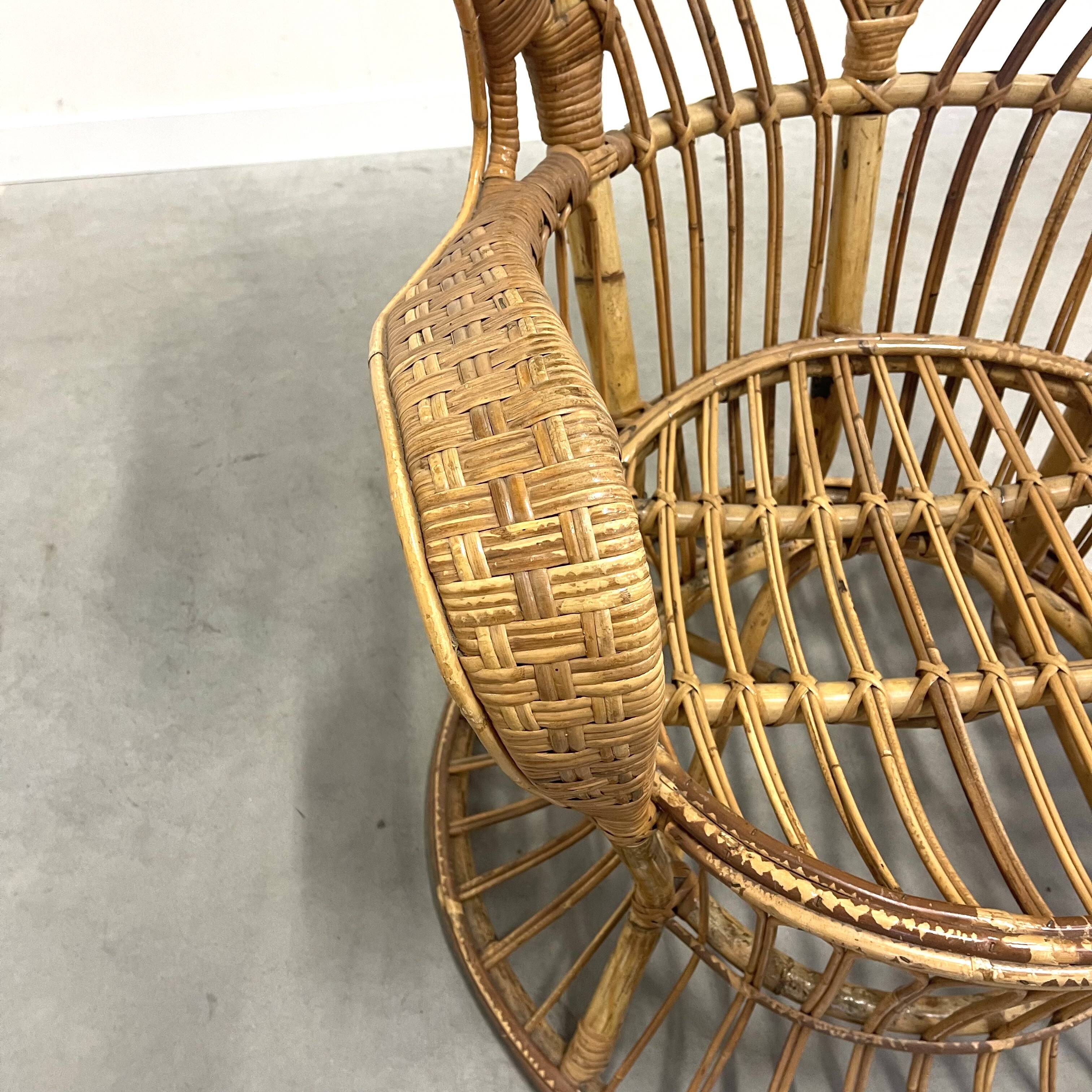 Gio Ponti rattan chair, Italy 1960s