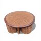 Coffee table and 4 stools in the style of Audoux & Minet.