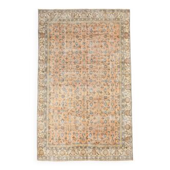 Tapis turc floral orange pâle, 195x313Cm