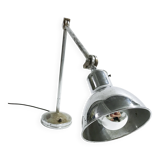 Vintage industrial chrome work light by AGI, 1930s