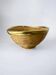 Circular rattan and brass basket, Italy, 1970s, 30 cm diameter