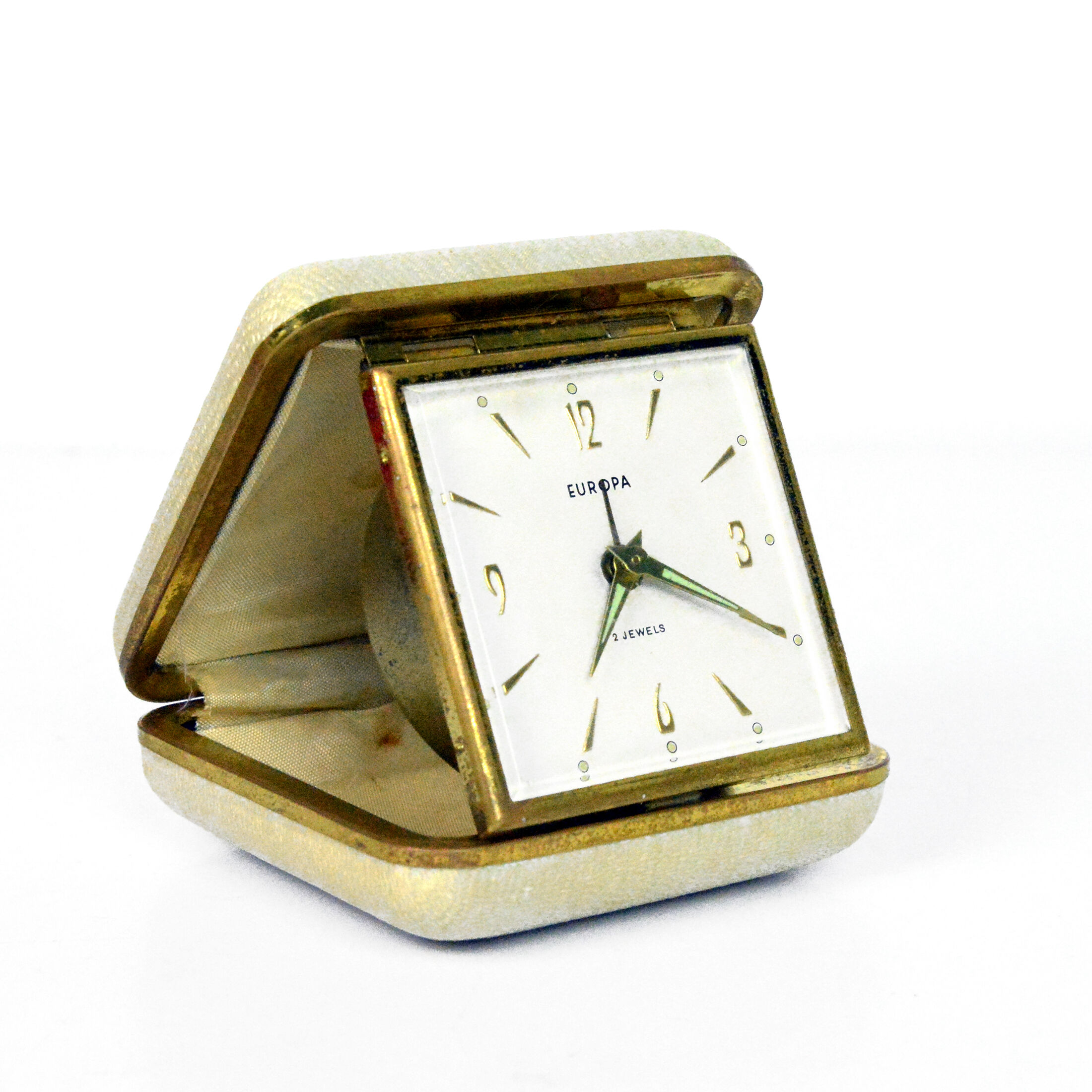 Réveil Mécanique Vintage En Fer à Cheval Doré - 7cm - Design Rétro Métal - Sans Pile