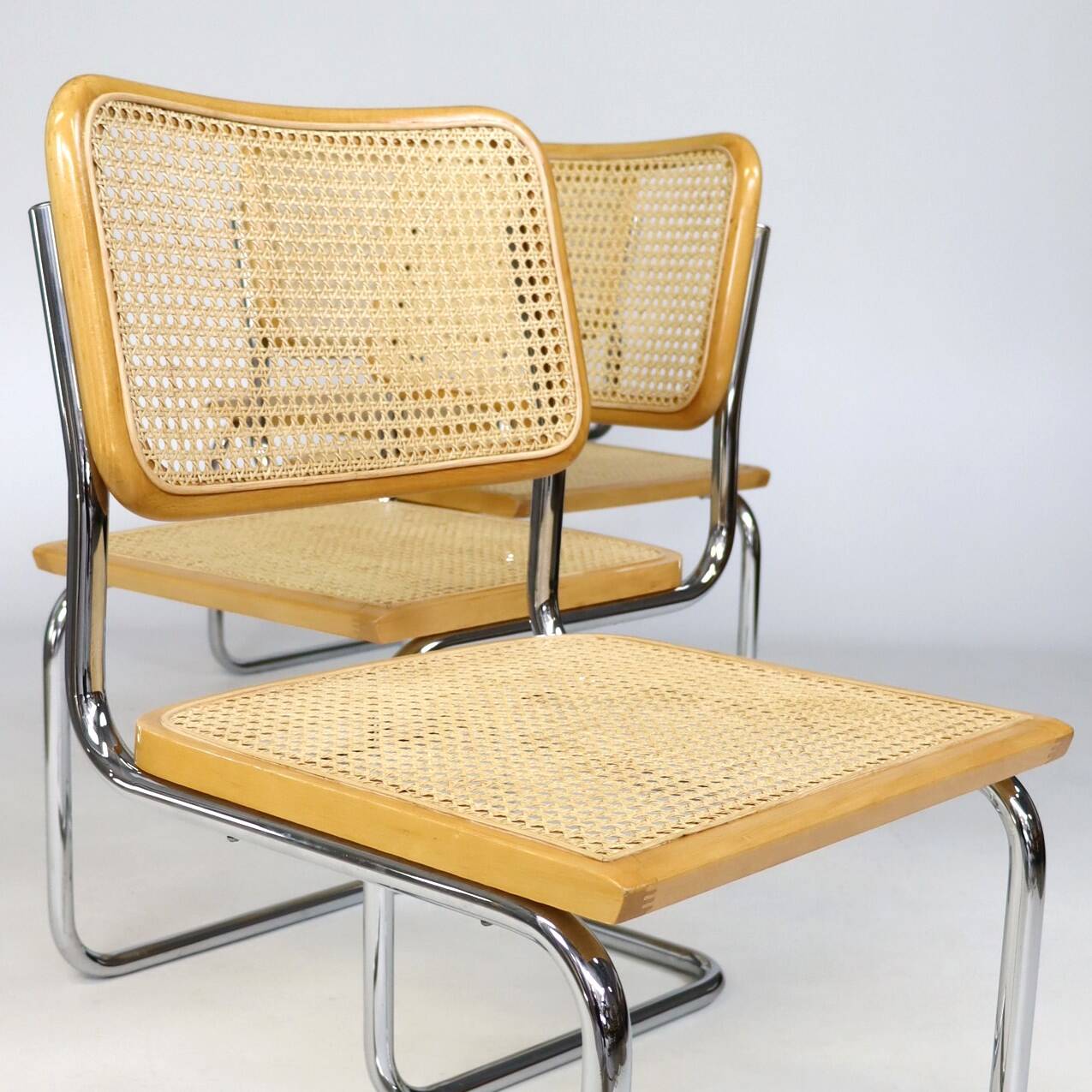 Set of four B 32 chairs by Marcel Breuer