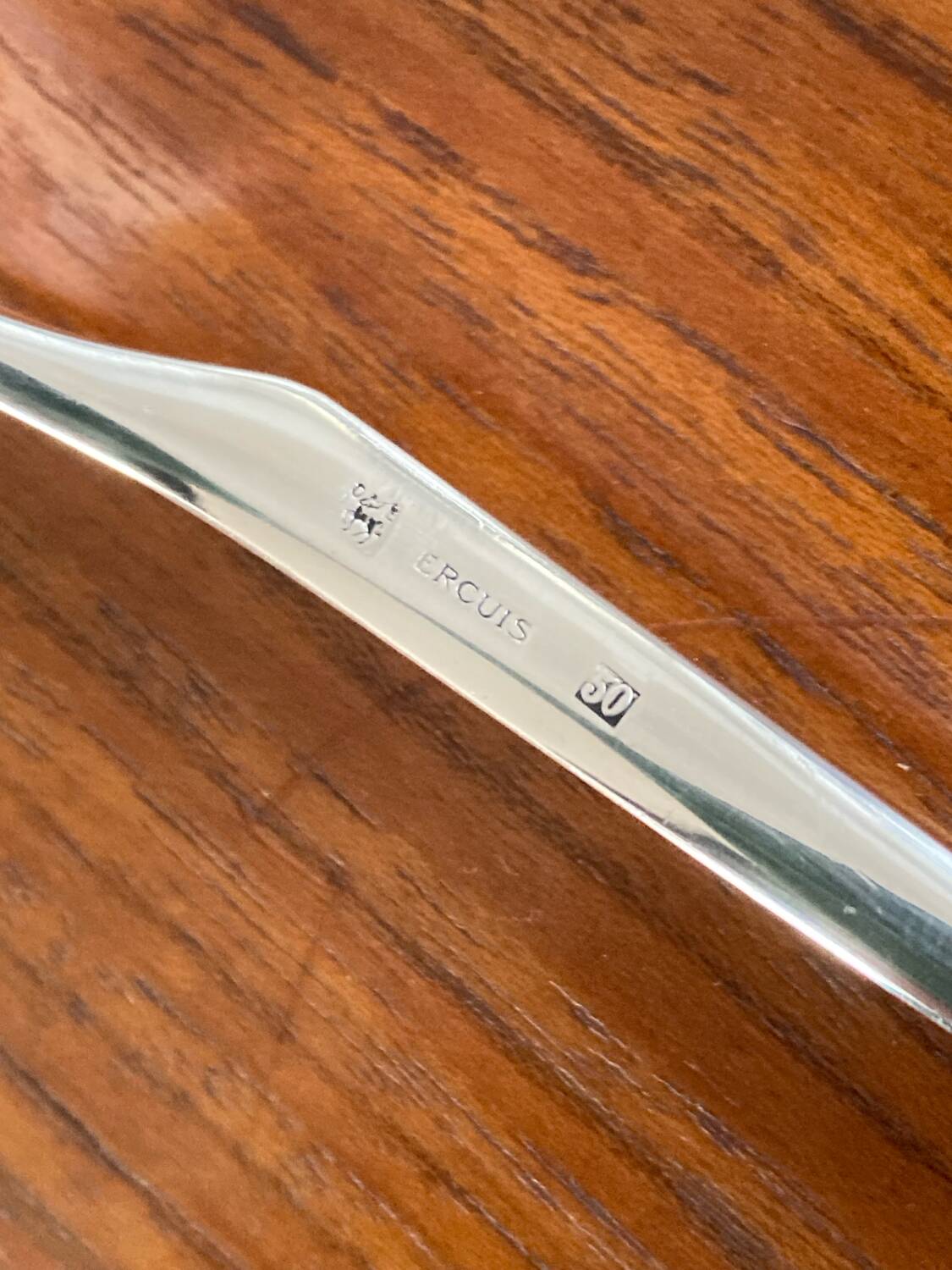 Ercuis Horizon silver metal fish cutlery