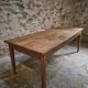 Antique French farmhouse dining table in oak and poplar, 1850–1900
