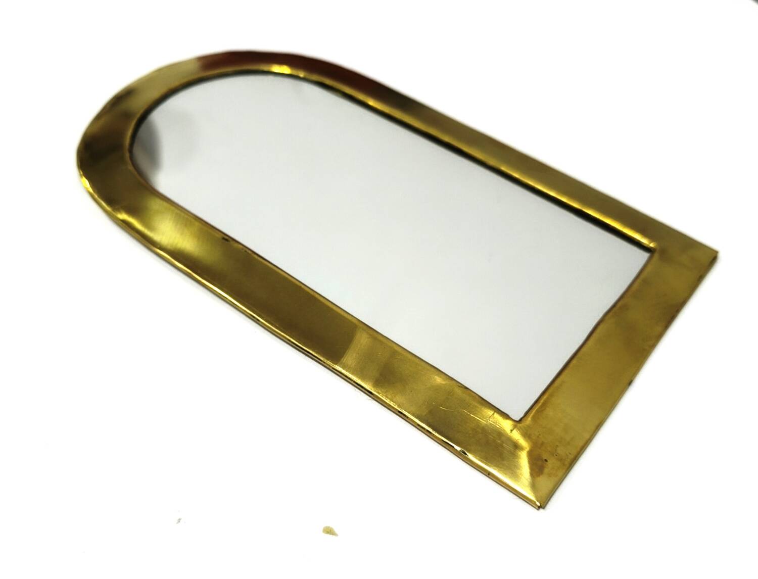 Handcrafted mirror made of brass in Morocco 25cm