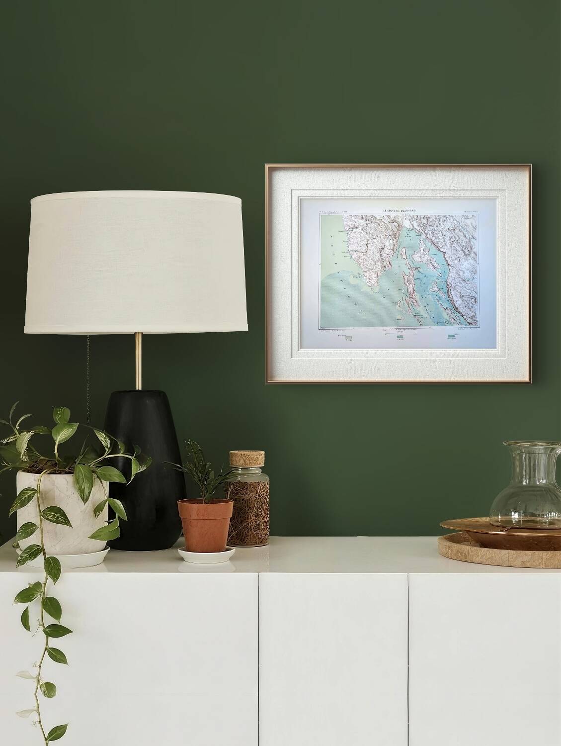 Kvarner Bay, Croatia. Original map printed in 1878.