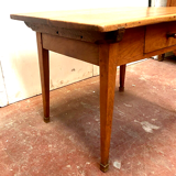 Rustic desk table in solid walnut XIX century