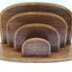 Former sorter of art deco desk in two-tone oak and mahogany wood
