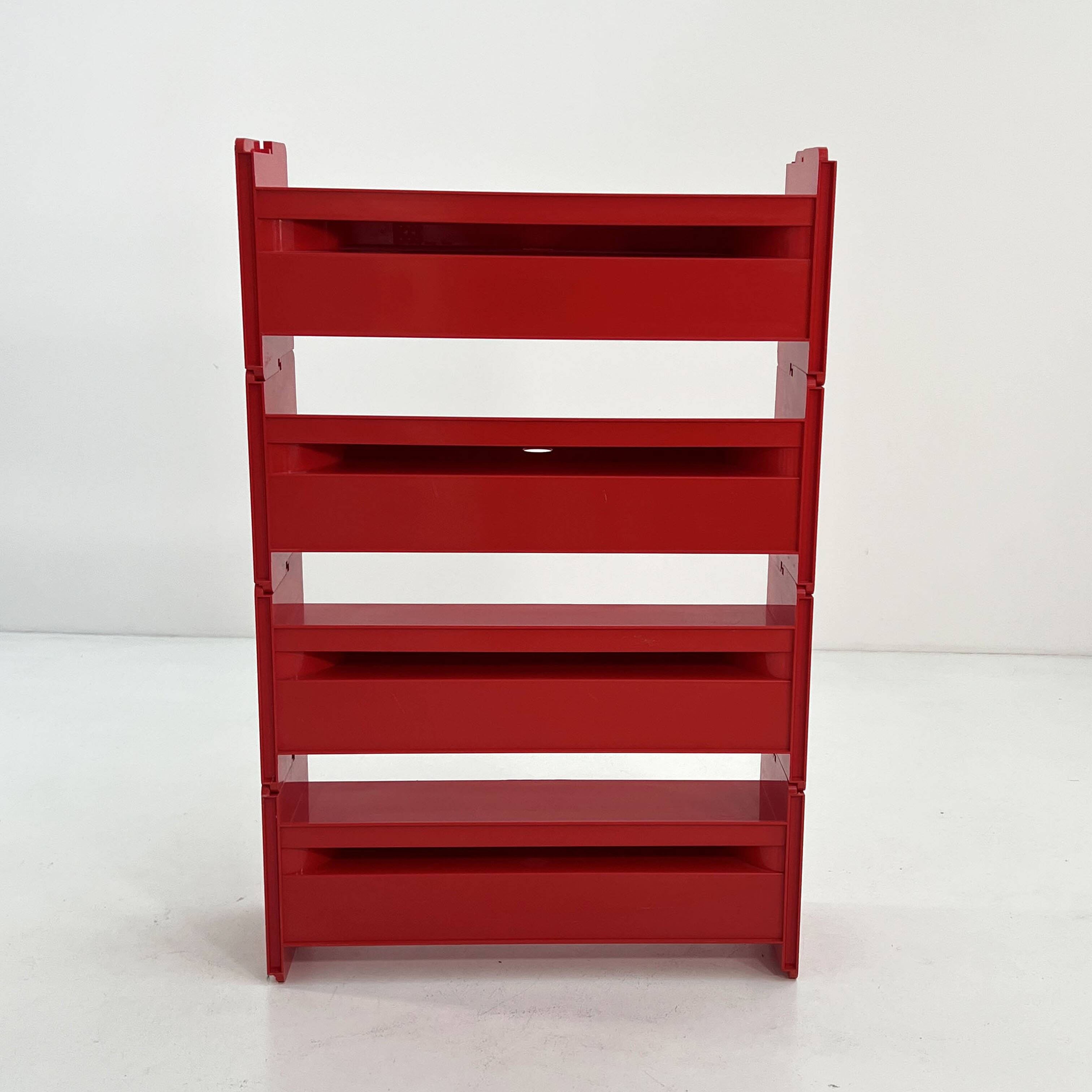 Modular shelf Jeep red by De Pas, D'Urbino & Lomazzi for BBB 1970
