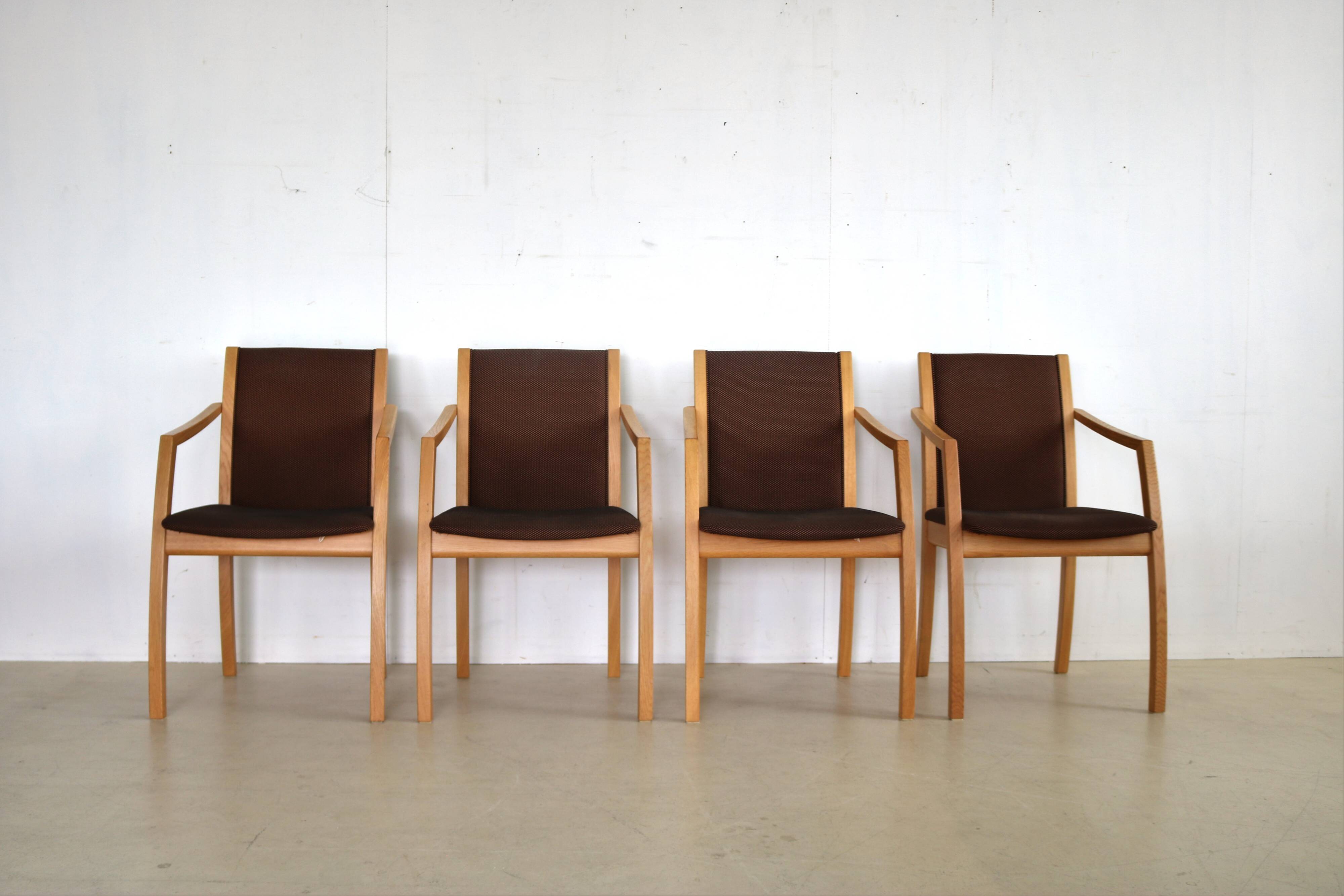 Danish set of 4 dining chairs by Skovby